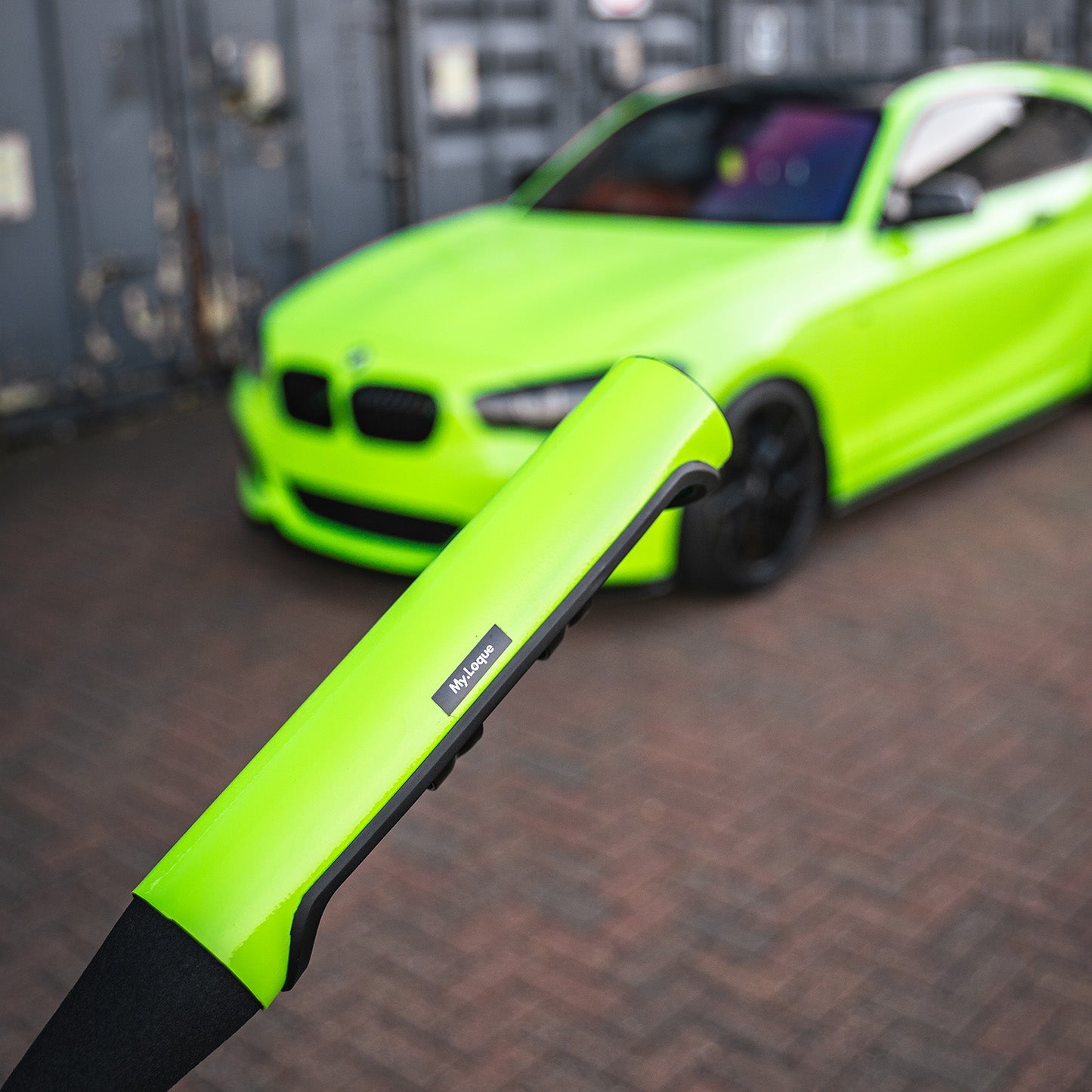 MyLoque steering lock fitted to a car